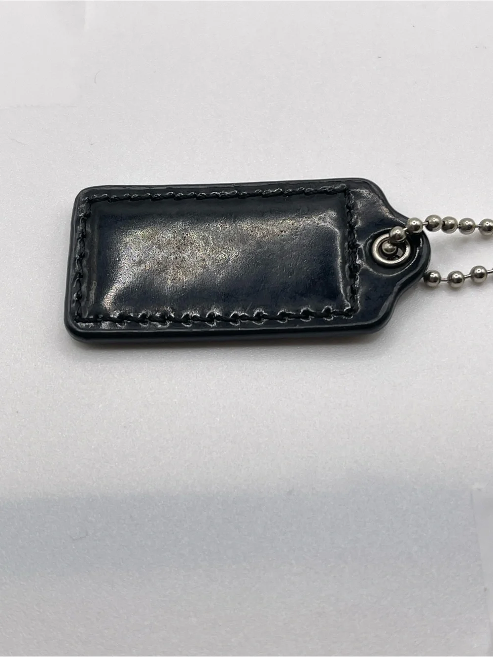 Coach Black Patent Leather Embossed Logo Hang Tag - Picture 3 of 3